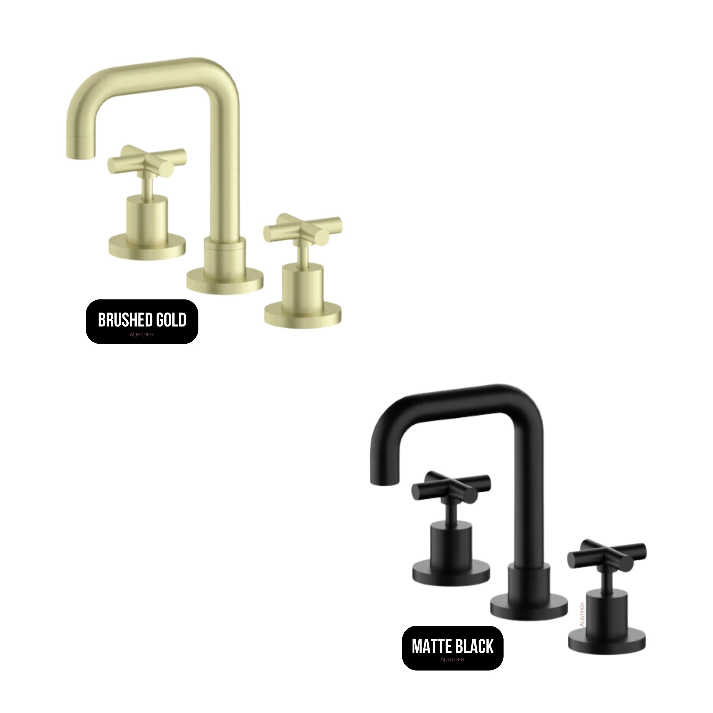 NERO X PLUS BASIN SET BRUSHED GOLD