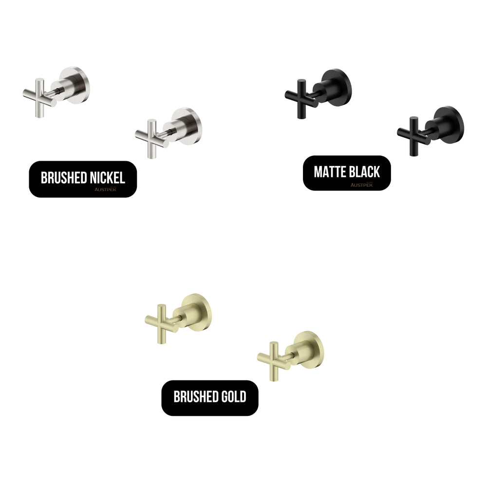 NERO X PLUS WALL TOPS ASSEMBLY BRUSHED NICKEL