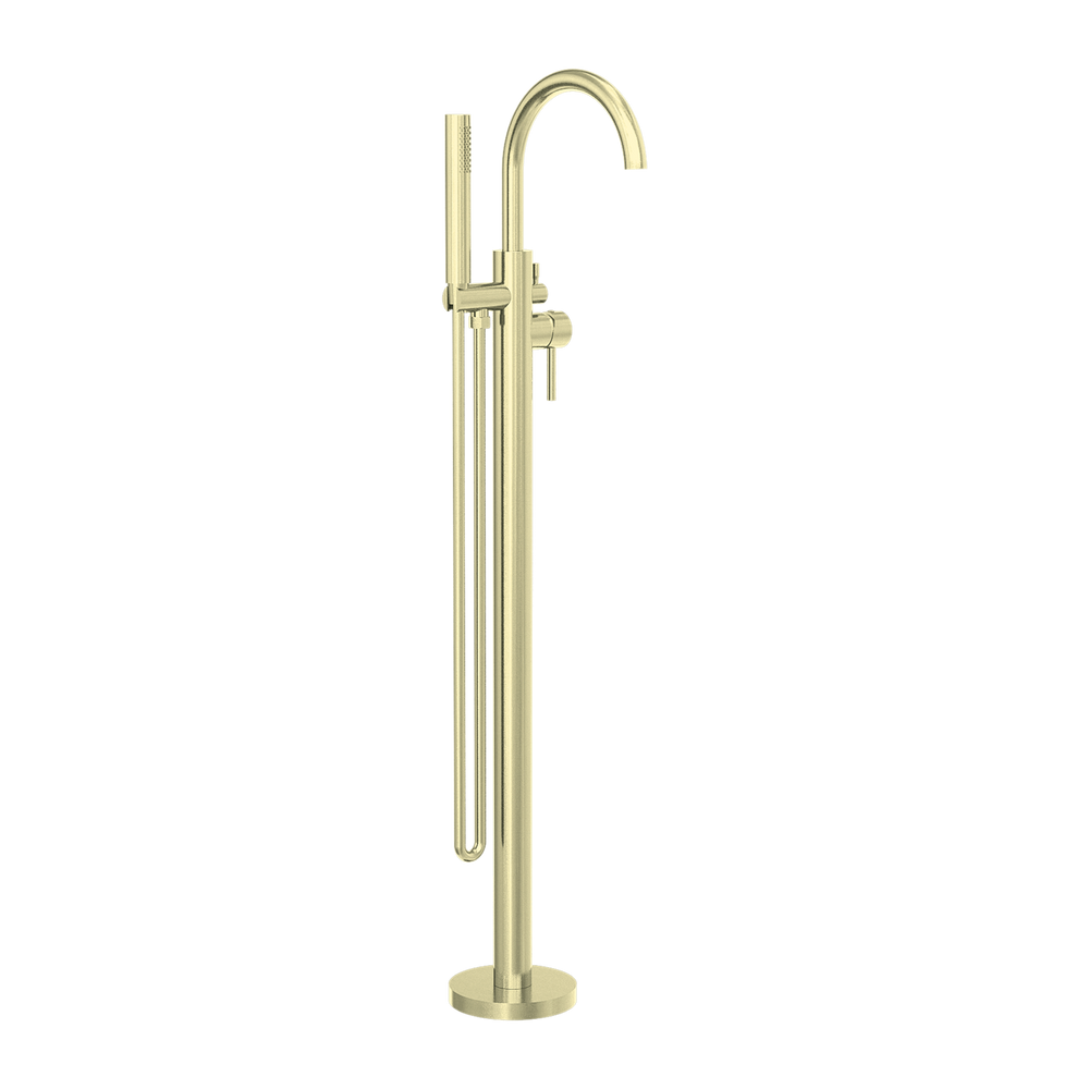 NERO MECCA FREESTANDING MIXER WITH HAND SHOWER 1065MM BRUSHED GOLD