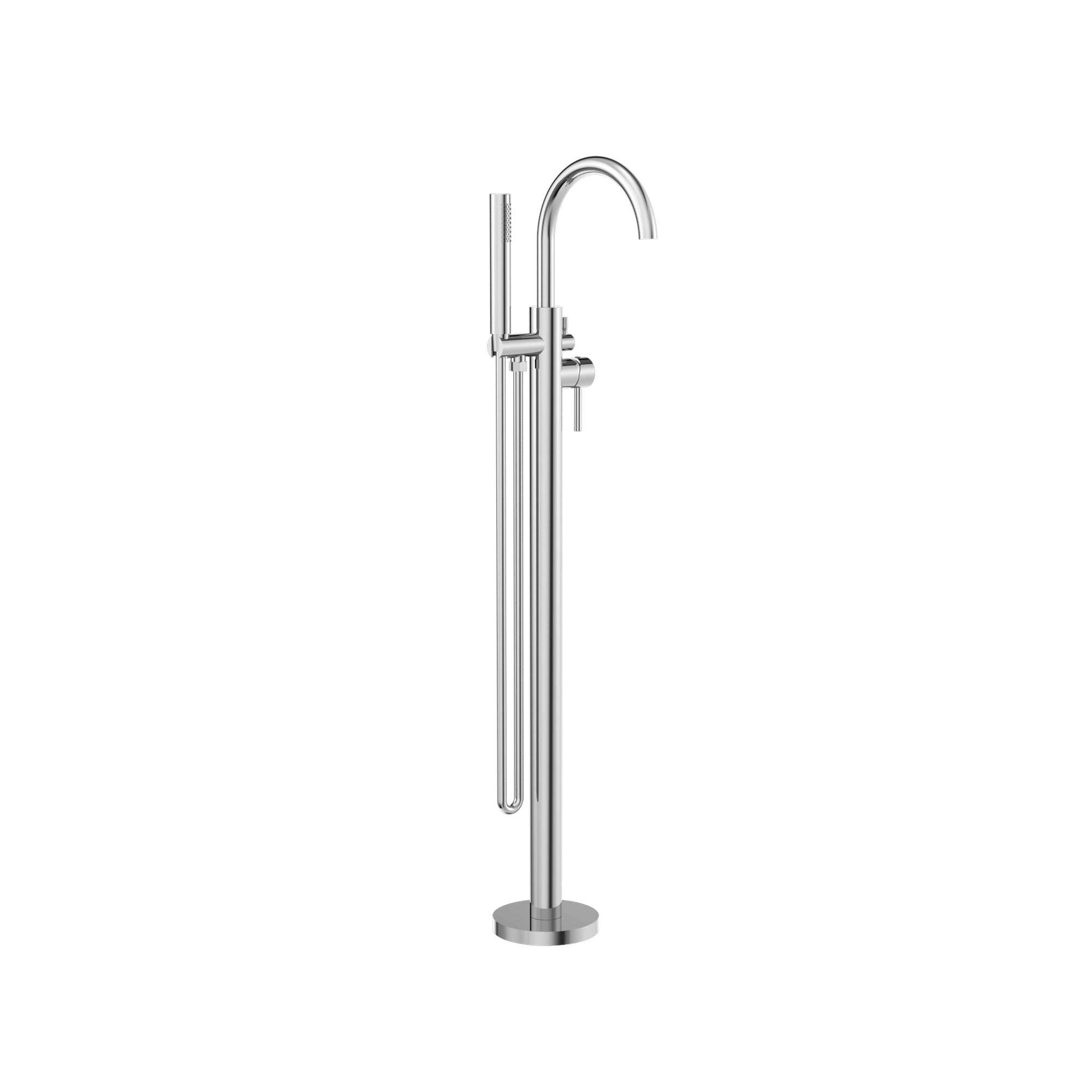 NERO MECCA FREESTANDING MIXER WITH HAND SHOWER 1065MM CHROME