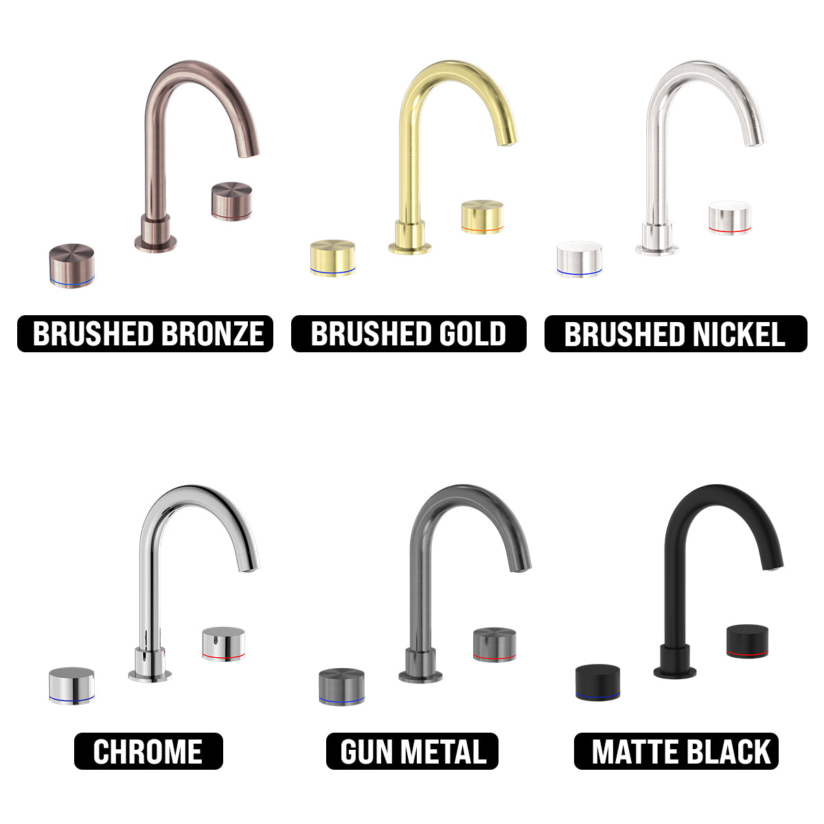 NERO KARA BASIN SET 230MM BRUSHED NICKEL