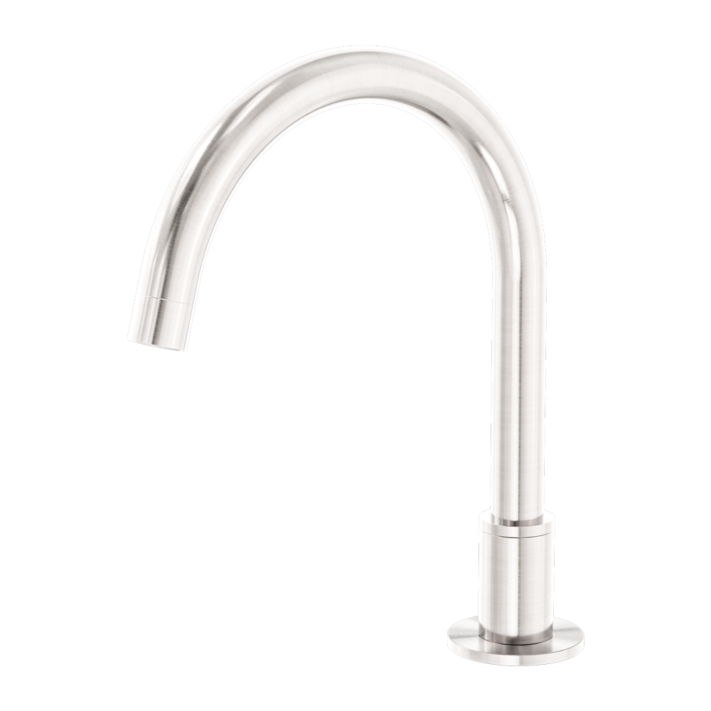 NERO KARA HOB MOUNT BATH SPOUT 279MM BRUSHED NICKEL