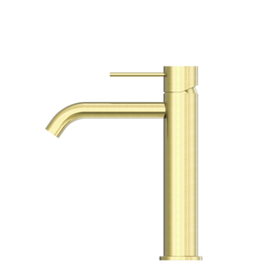 NERO MECCA MID TALL BASIN MIXER BRUSHED GOLD