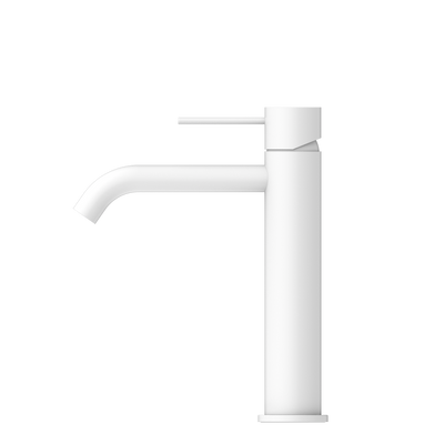 NERO MECCA MID TALL BASIN MIXER MATTE WHITE