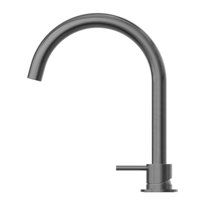 NERO MECCA HOB BASIN MIXER ROUND SWIVEL SPOUT GUN METAL