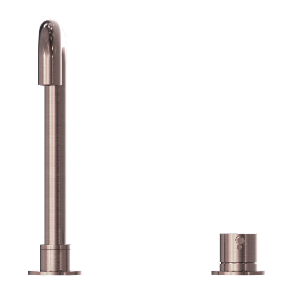 NERO MECCA HOB BASIN MIXER SQUARE SWIVEL SPOUT BRUSHED BRONZE