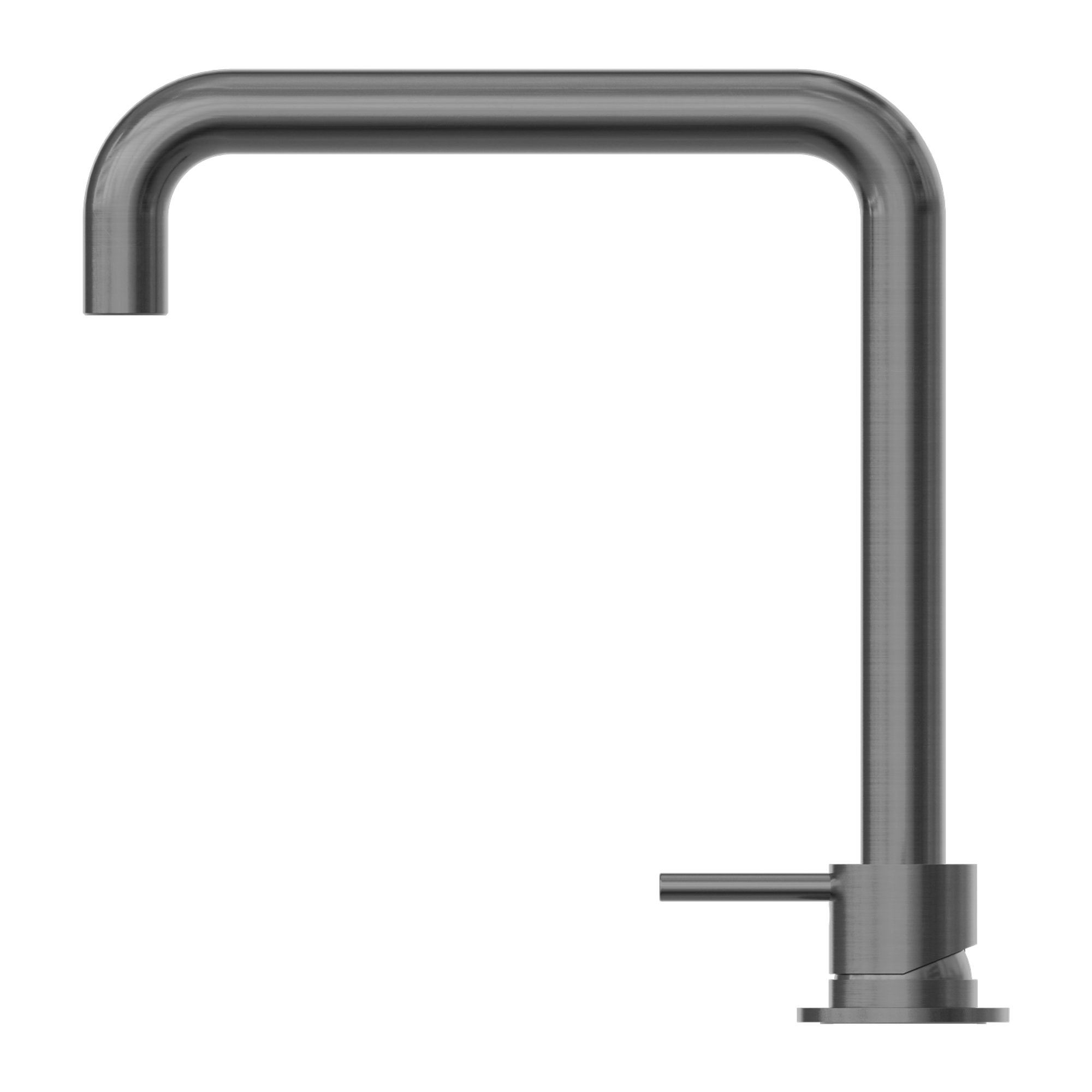 NERO MECCA HOB BASIN MIXER SQUARE SWIVEL SPOUT GUN METAL