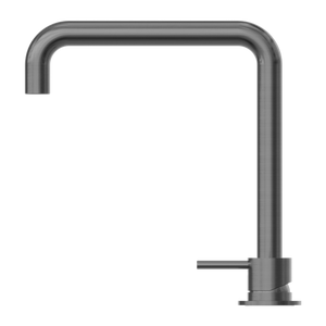 NERO MECCA HOB BASIN MIXER SQUARE SWIVEL SPOUT GUN METAL