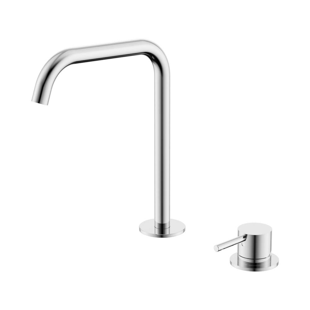 NERO MECCA HOB BATH/KITCHEN MIXER SET EDGE SPOUT CHROME