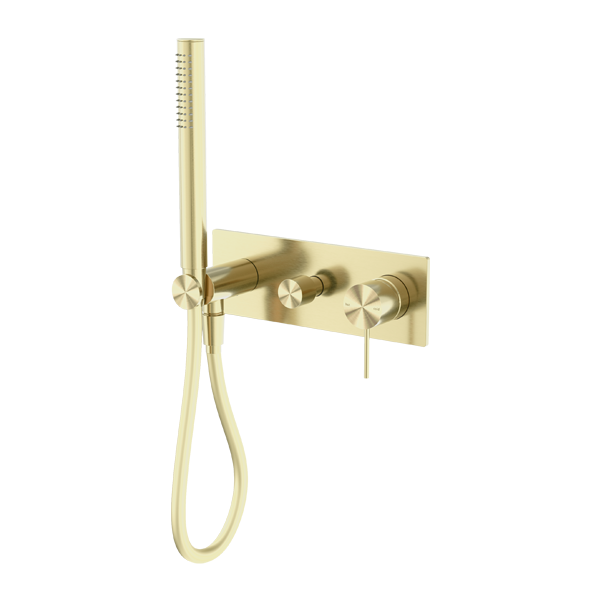 NERO MECCA SHOWER MIXER DIVERTER SYSTEM BRUSHED GOLD