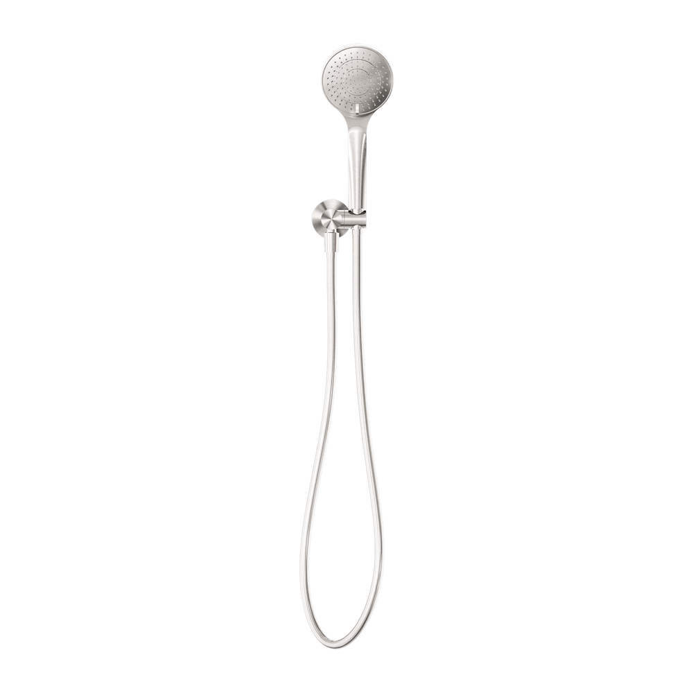 NERO MECCA SHOWER ON BRACKET WITH AIR SHOWER BRUSHED NICKEL