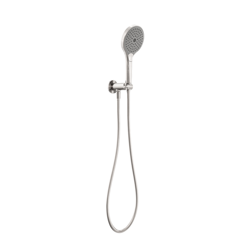 NERO MECCA SHOWER ON BRACKET WITH AIR SHOWER II BRUSHED NICKEL