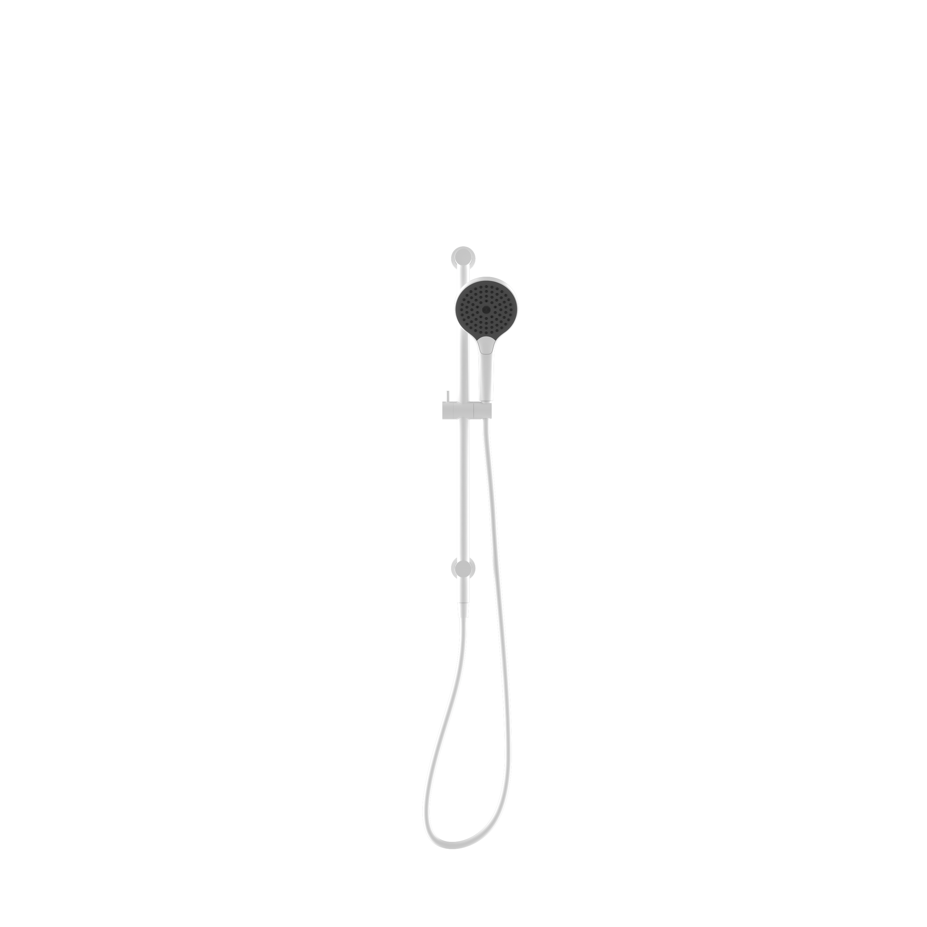 NERO MECCA SHOWER RAIL WITH AIR SHOWER II MATTE WHITE