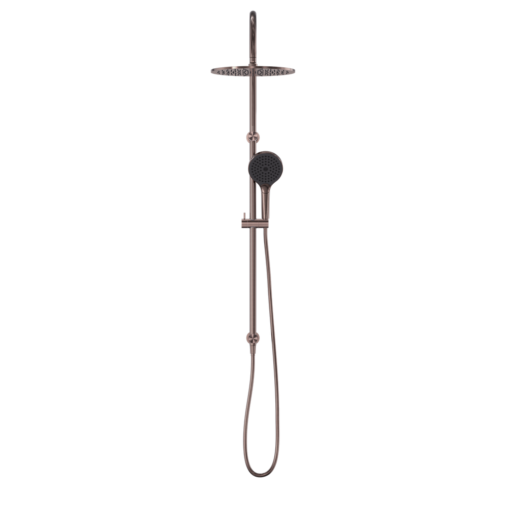 NERO MECCA TWIN SHOWER WITH AIR SHOWER II BRUSHED BRONZE