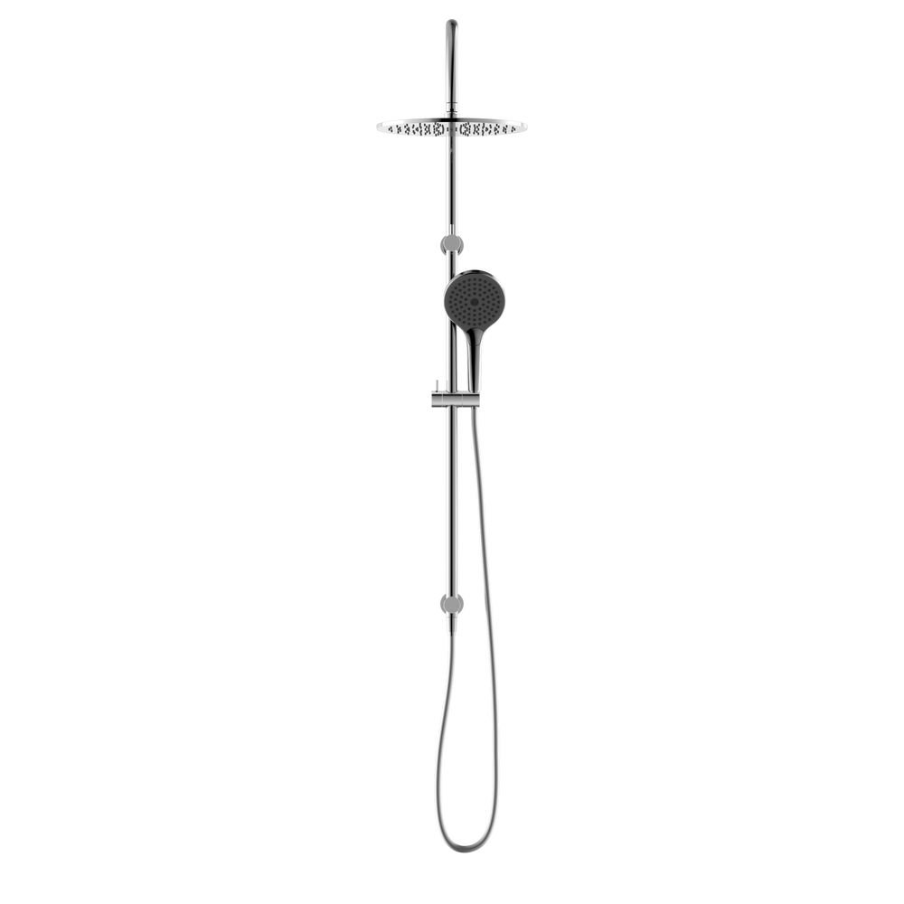 NERO MECCA TWIN SHOWER WITH AIR SHOWER II CHROME