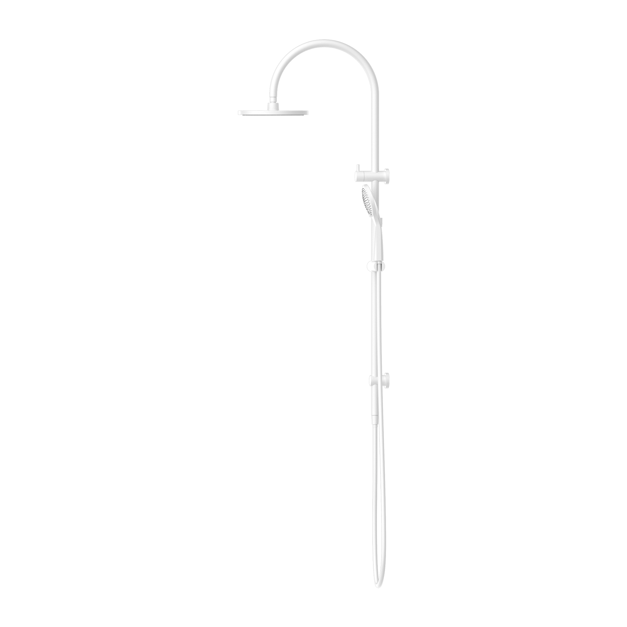 NERO MECCA TWIN SHOWER WITH AIR SHOWER MATTE WHITE