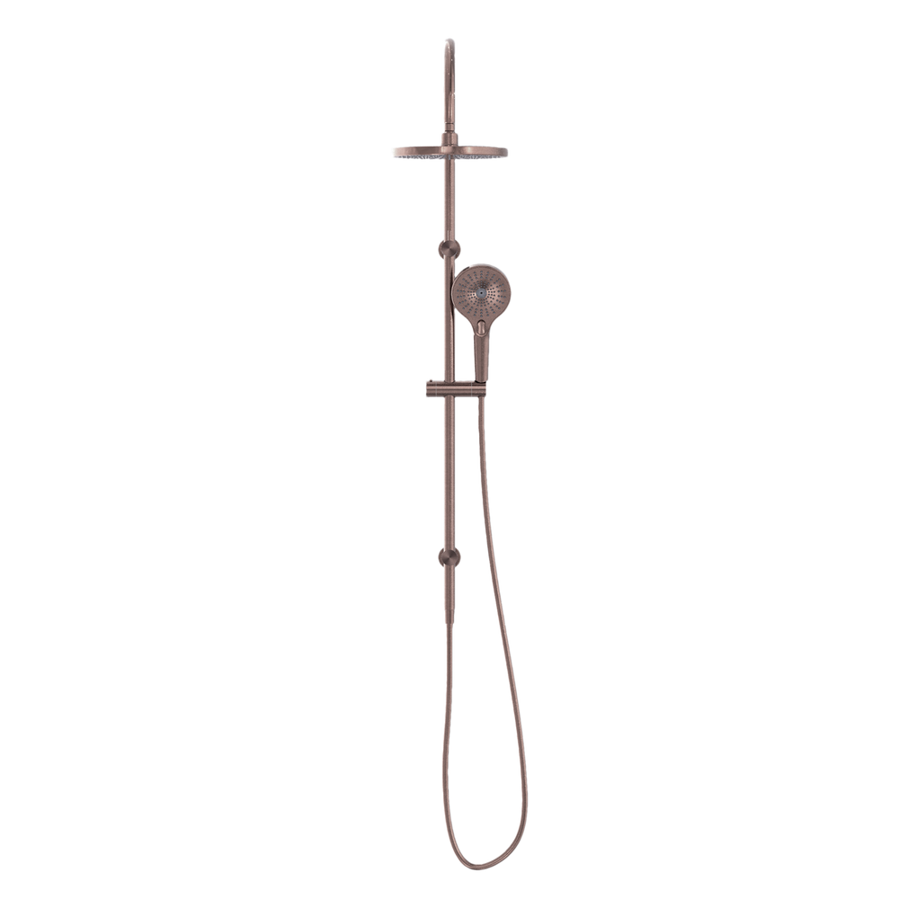 NERO MECCA TWIN SHOWER BRUSHED BRONZE