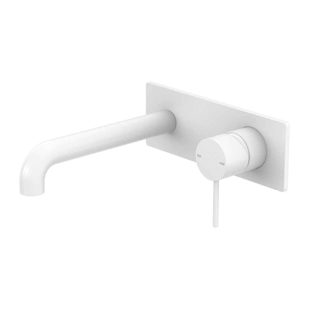 NERO MECCA WALL BASIN/BATH MIXER MATTE WHITE (AVAILABLE IN 160MM | 185MM | 230MM)