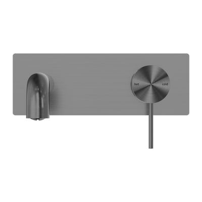 NERO MECCA WALL BASIN / BATH MIXER GUN METAL (AVAILABLE IN 120MM, 160MM, 185MM, 230MM AND 260MM)