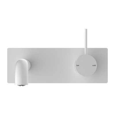 NERO MECCA WALL BASIN/BATH MIXER HANDLE UP MATTE WHITE (AVAILABLE IN 120MM,160MM,185MM, 230MM AND 260MM)
