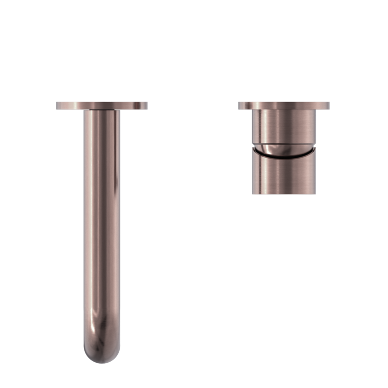 NERO MECCA WALL BASIN/BATH MIXER WITH SEPARATE BACK PLATE BRUSHED BRONZE (AVAILABLE IN 120MM,160MM,185MM, 230MM AND 260MM)