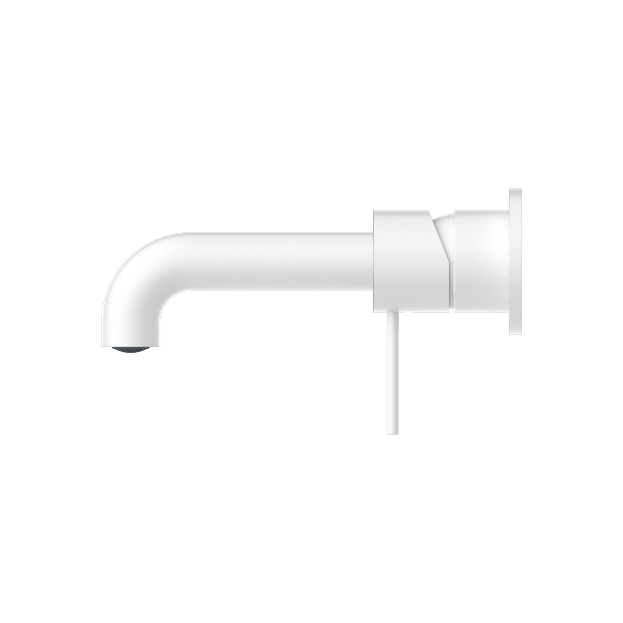 NERO MECCA WALL BASIN/BATH MIXER WITH SEPARATE BACKPLATE MATTE WHITE (AVAILABLE IN 160MM, 185MM AND 230MM)