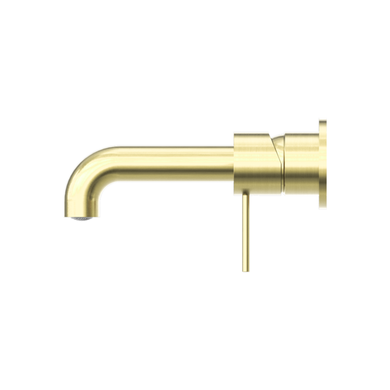 NERO MECCA WALL BASIN/BATH MIXER WITH SEPARATE BACK PLATE BRUSHED GOLD (AVAILABLE IN 120MM,160MM,185MM, 230MM AND 260MM)