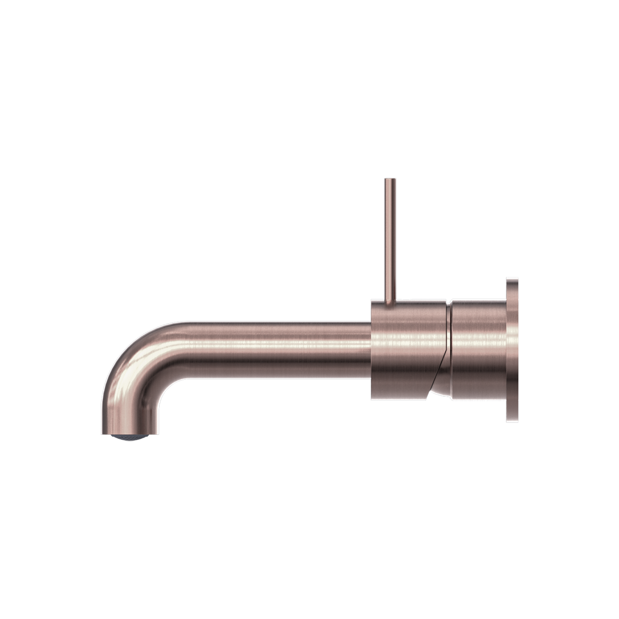 NERO MECCA WALL BASIN/BATH MIXER WITH SEPARATE BACK PLATE HANDLE UP 185MM BRUSHED BRONZE