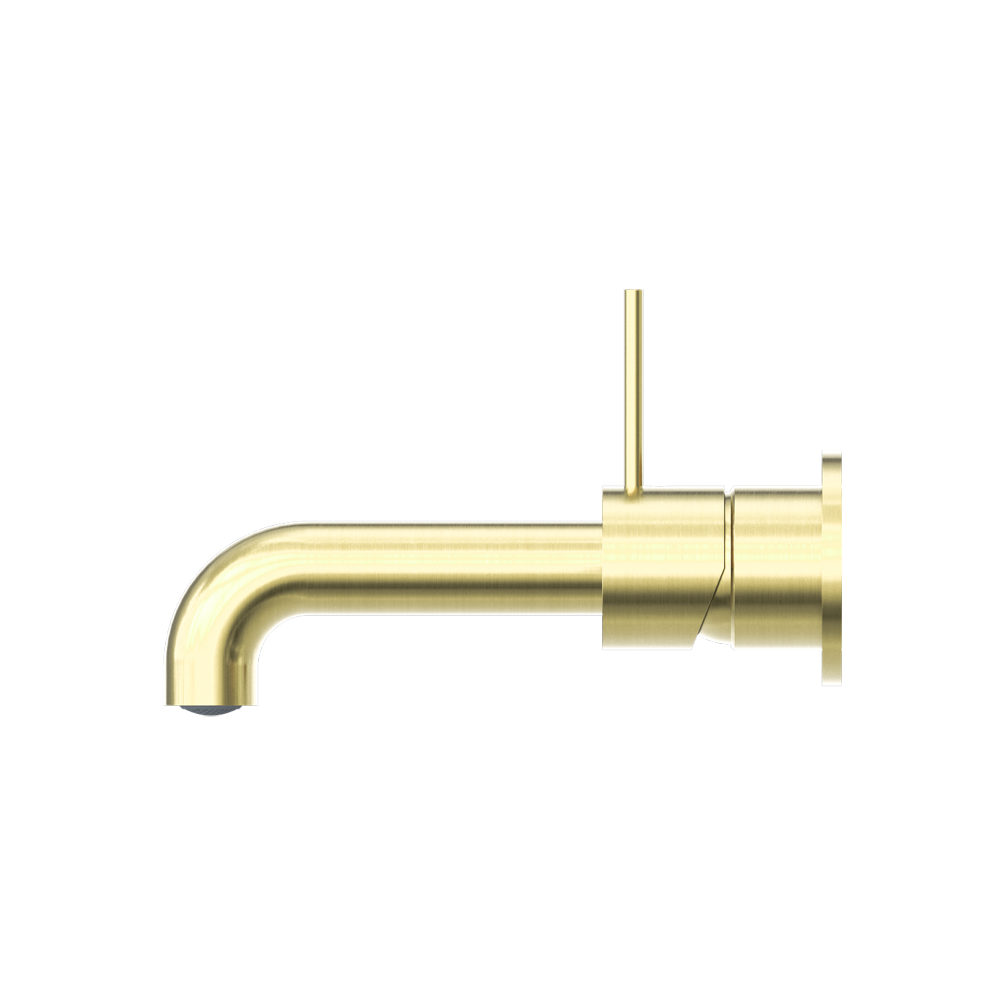 NERO MECCA WALL BASIN/BATH MIXER WITH SEPARATE BACK PLATE HANDLE UP BRUSHED GOLD (AVAILABLE IN 185MM AND 230MM)