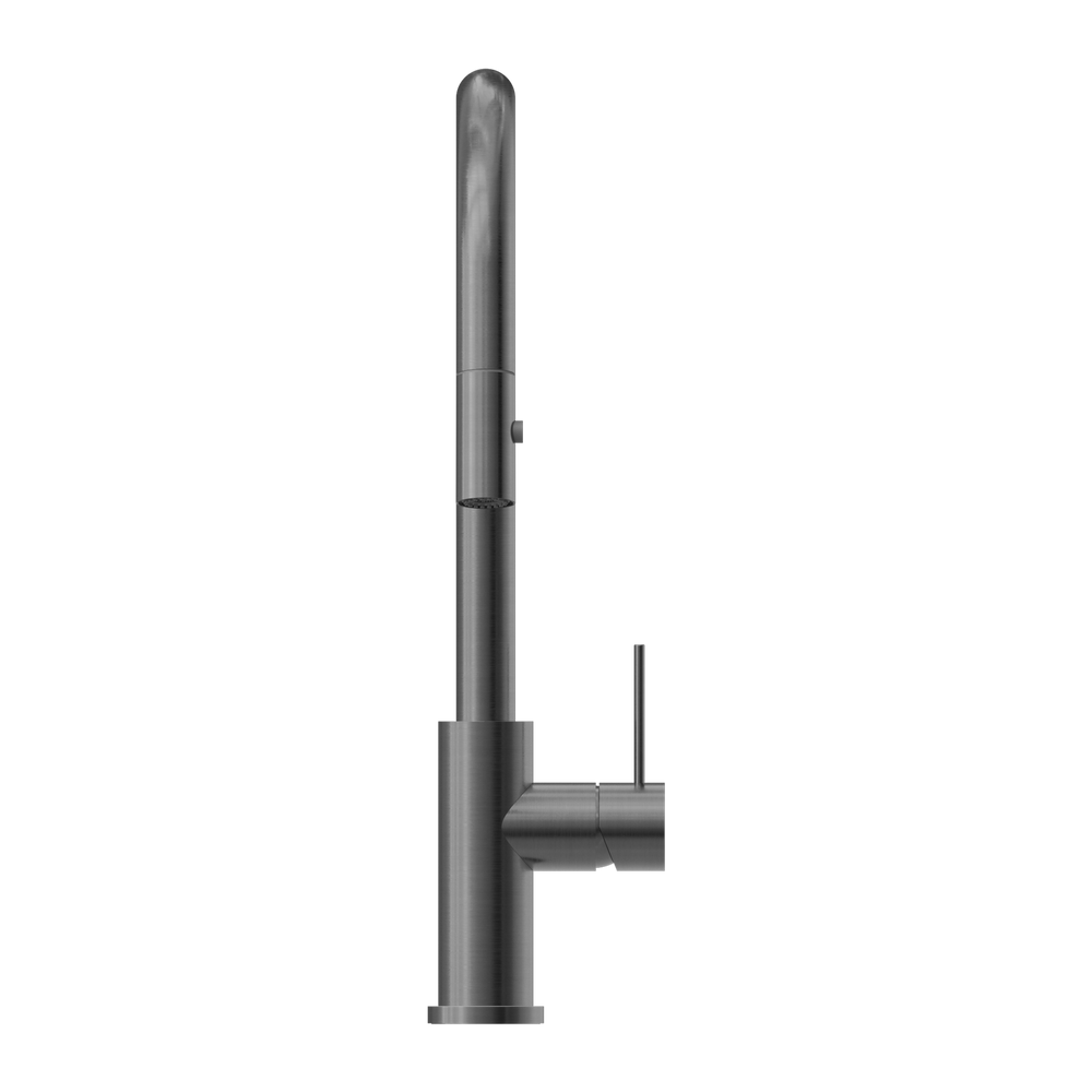 NERO MECCA PULL OUT SINK MIXER WITH VEGIE SPRAY GUN METAL