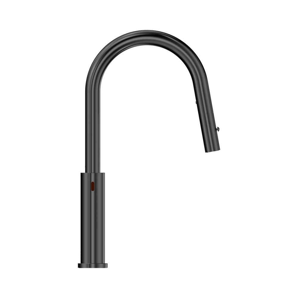 NERO MECCA SMART SENSOR PULL OUT KITCHEN MIXER 438MM GUN METAL