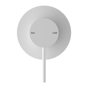 NERO MECCA SHOWER MIXER PLATE MATTE WHITE