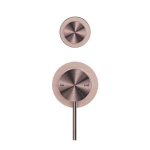 NERO MECCA SHOWER MIXER WITH DIVERTER SEPARATE BACK PLATE BRUSHED BRONZE