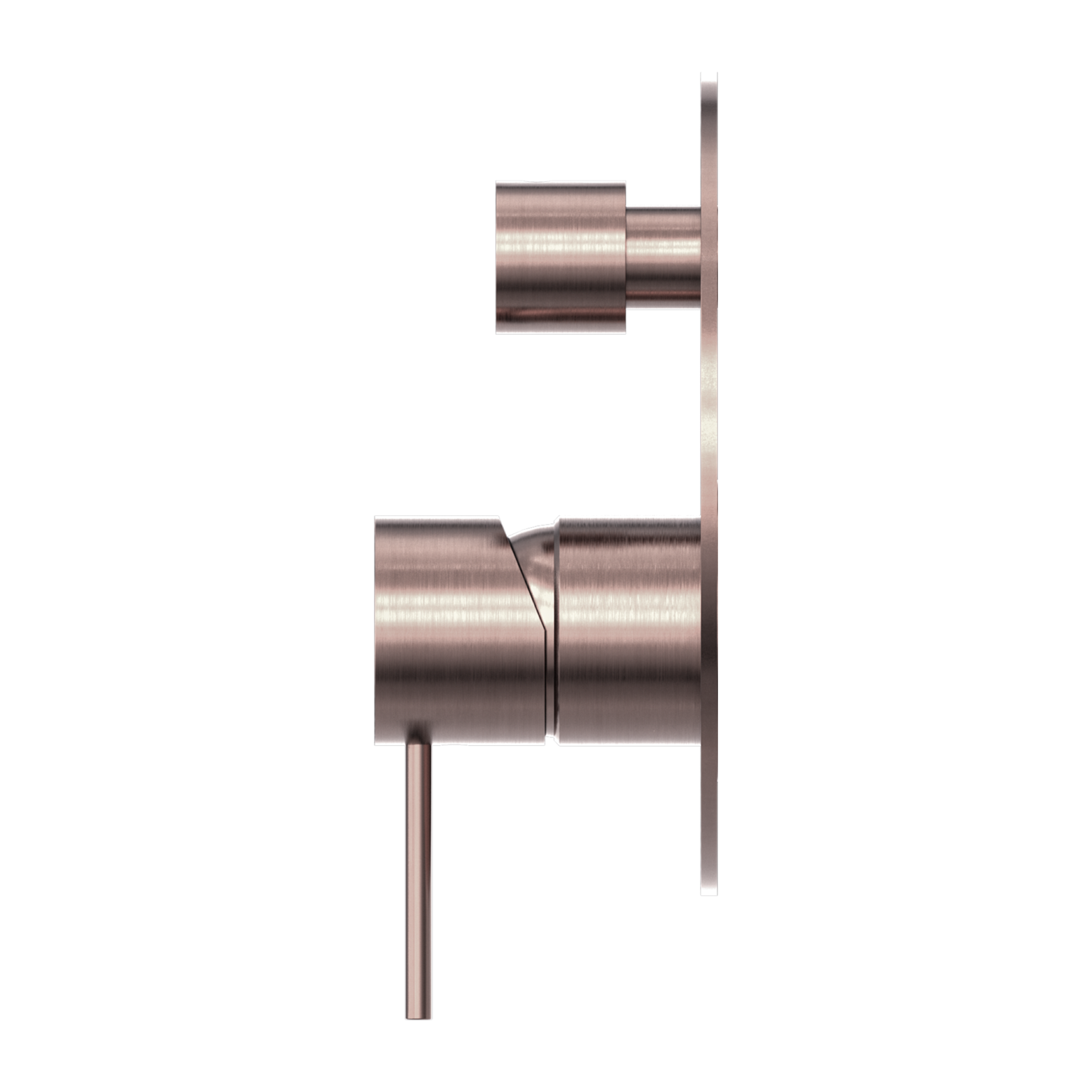 NERO MECCA SHOWER MIXER WITH DIVERTER 130MM BRUSHED BRONZE