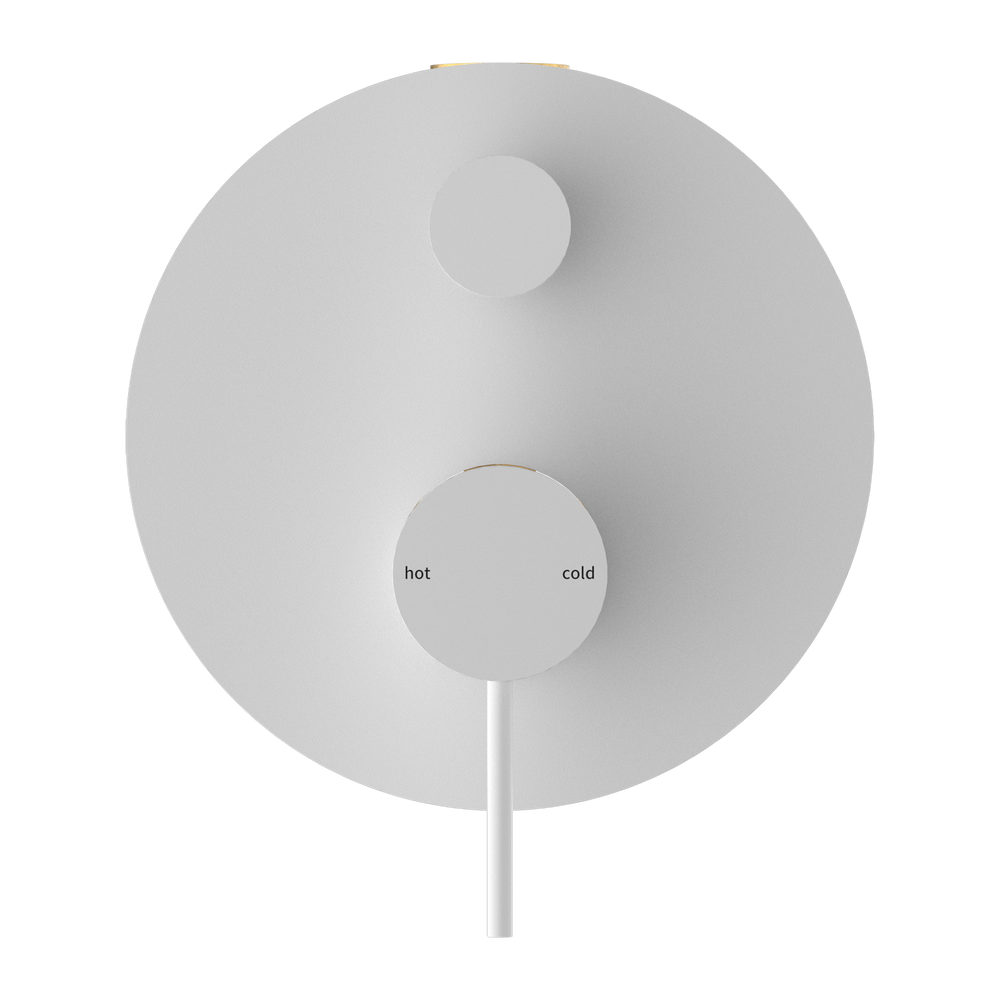 NERO MECCA SHOWER MIXER WITH DIVERTER MATTE WHITE