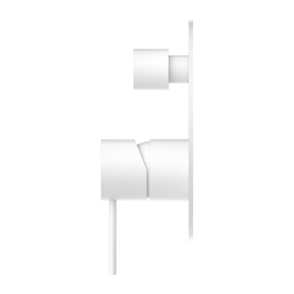 NERO MECCA SHOWER MIXER WITH DIVERTER MATTE WHITE
