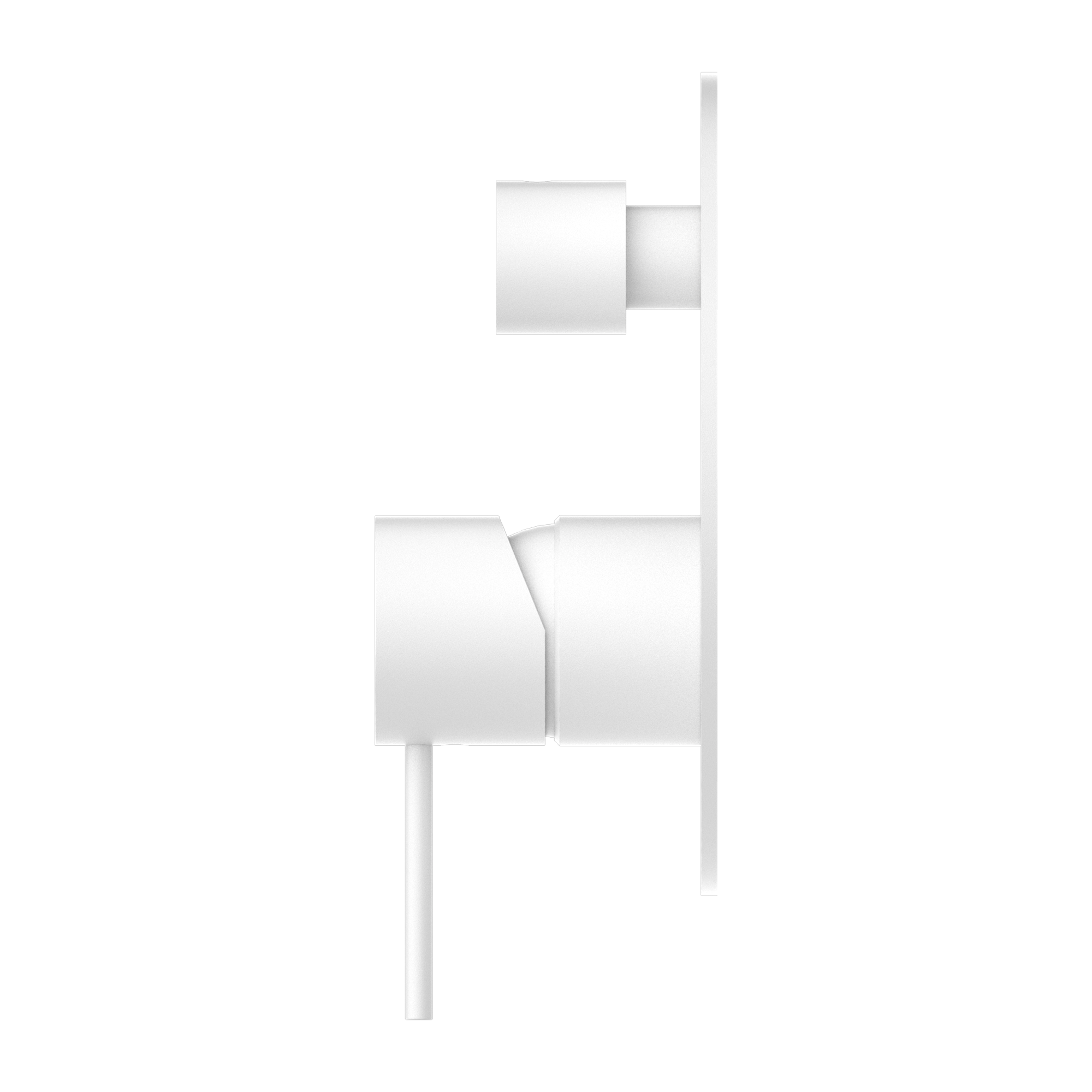 NERO MECCA SHOWER MIXER WITH DIVERTER MATTE WHITE