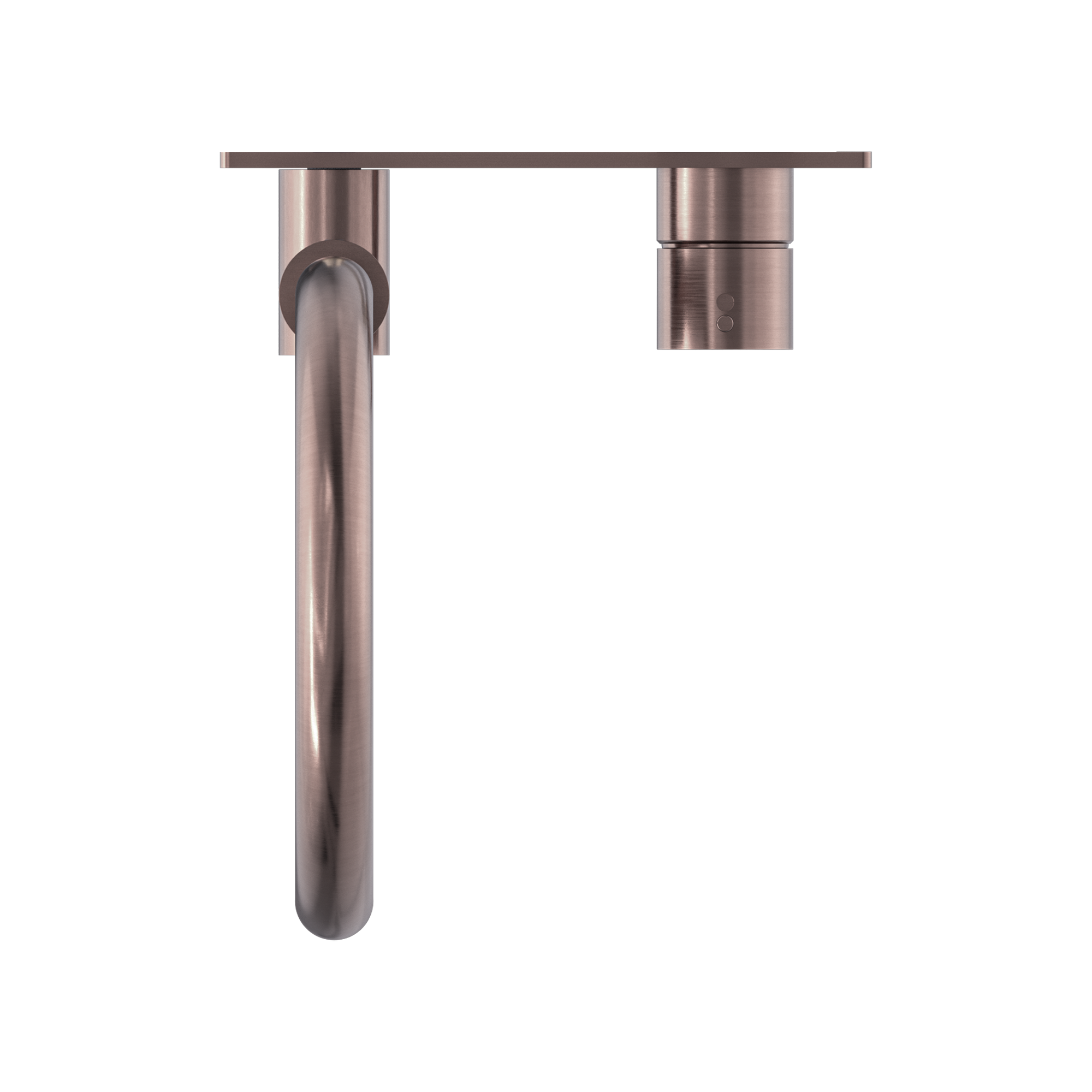 NERO MECCA WALL BASIN/BATH MIXER SWIVEL SPOUT HANDLE UP 264MM BRUSHED BRONZE