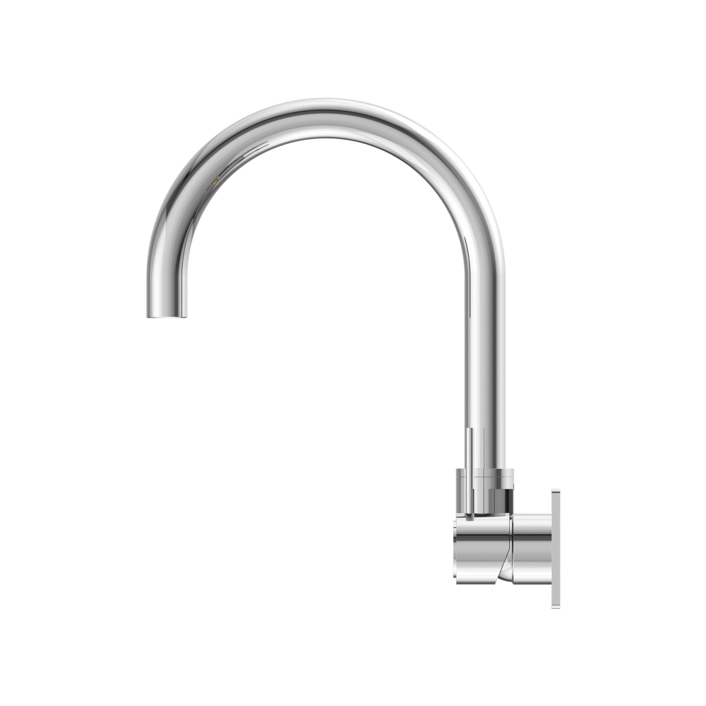 NERO MECCA WALL BASIN/BATH MIXER SWIVEL SPOUT HANDLE UP CHROME