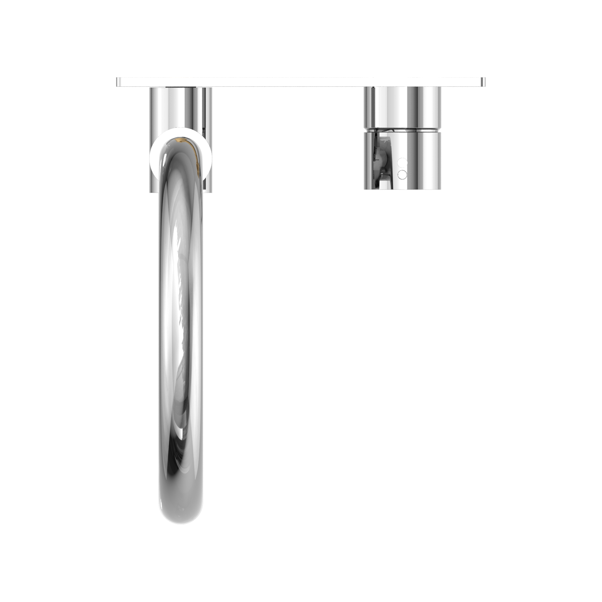 NERO MECCA WALL BASIN/BATH MIXER SWIVEL SPOUT HANDLE UP 264MM CHROME