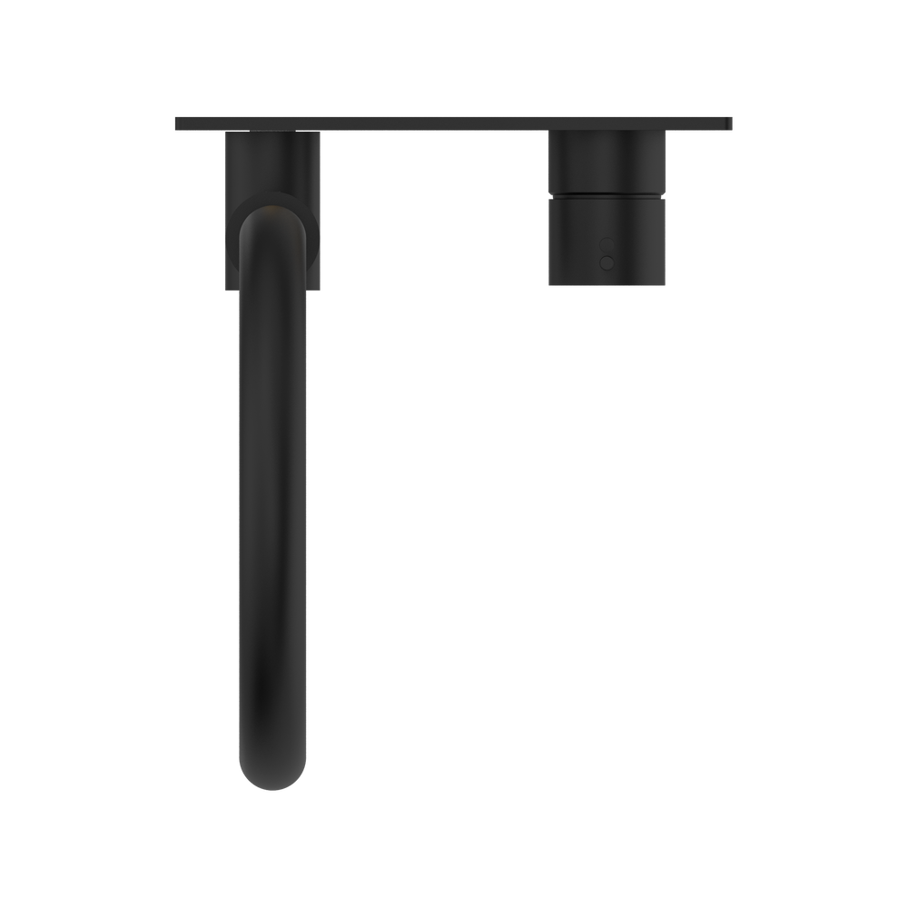 NERO MECCA WALL BASIN/ BATH MIXER SWIVEL SPOUT HANDLE UP MATTE BLACK