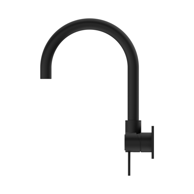 NERO MECCA WALL BASIN/BATH MIXER SWIVEL SPOUT 264MM MATTE BLACK
