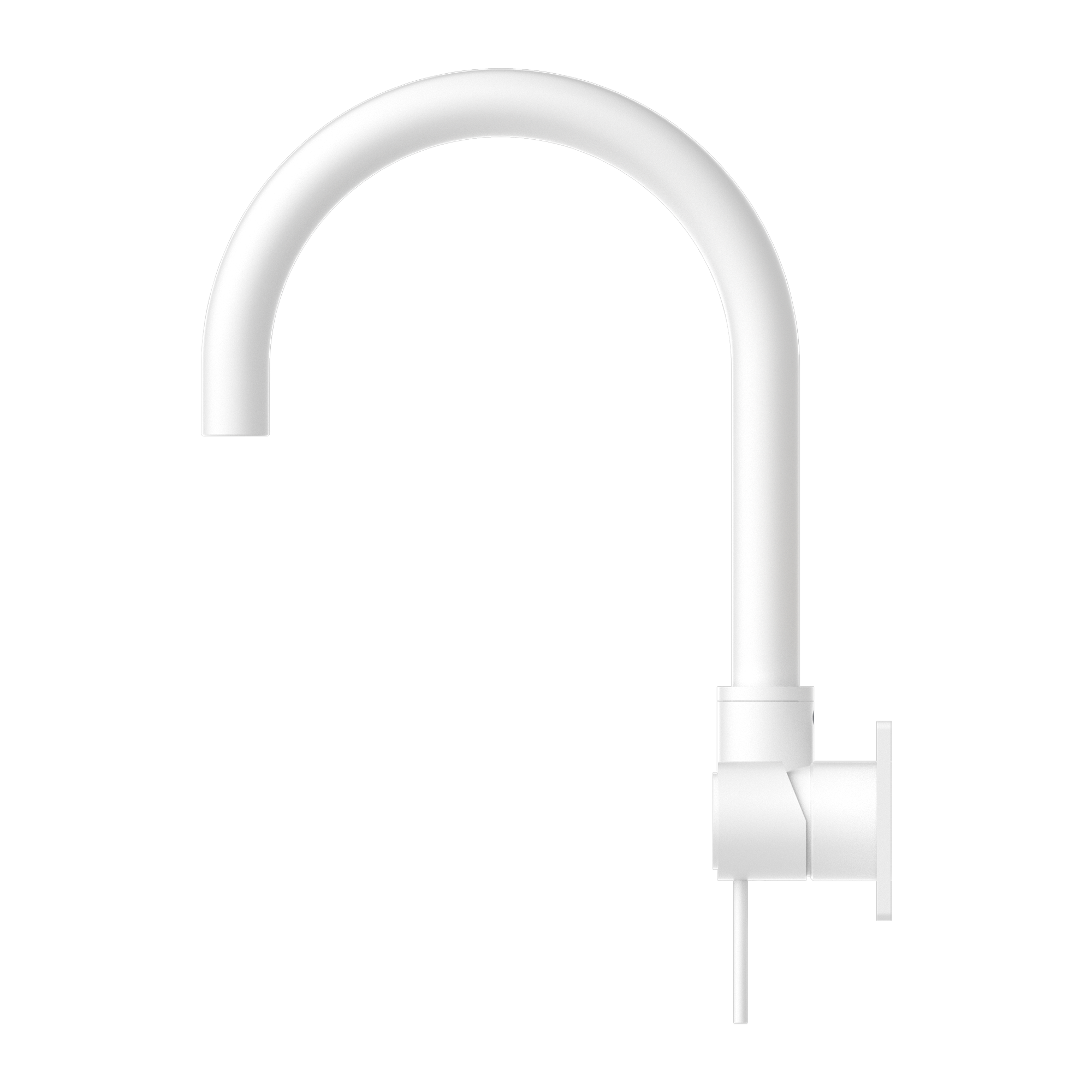 NERO MECCA WALL BASIN / BATH MIXER SWIVEL SPOUT MATTE WHITE