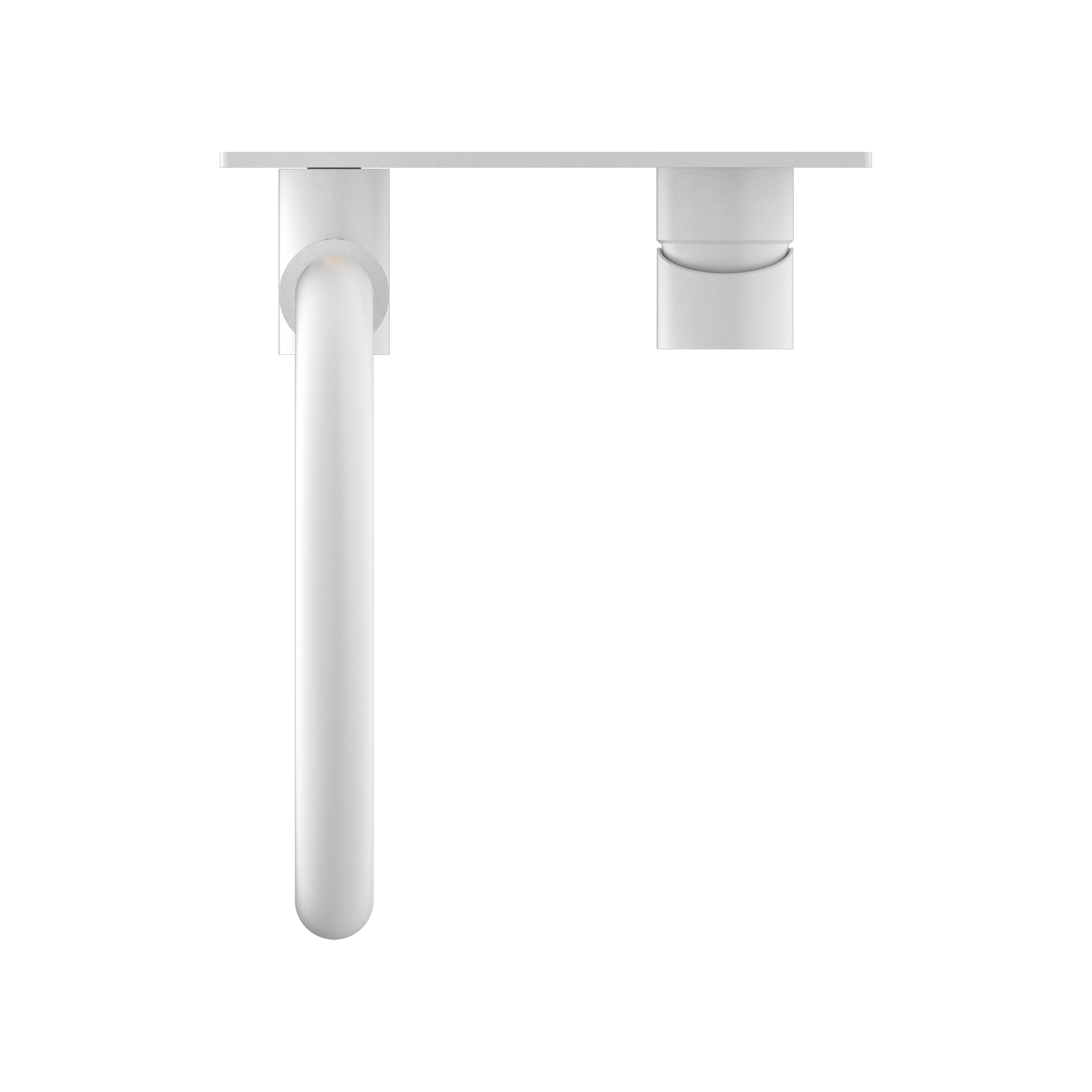 NERO MECCA WALL BASIN / BATH MIXER SWIVEL SPOUT MATTE WHITE