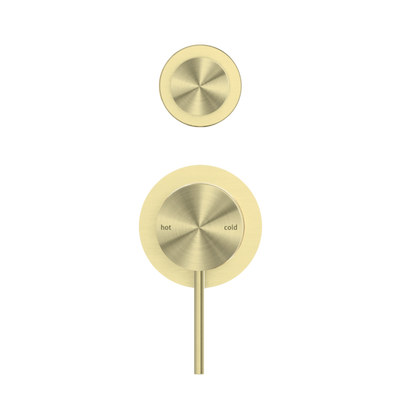 NERO MECCA SHOWER MIXER WITH DIVERTER SEPARATE BACK PLATE BRUSHED GOLD