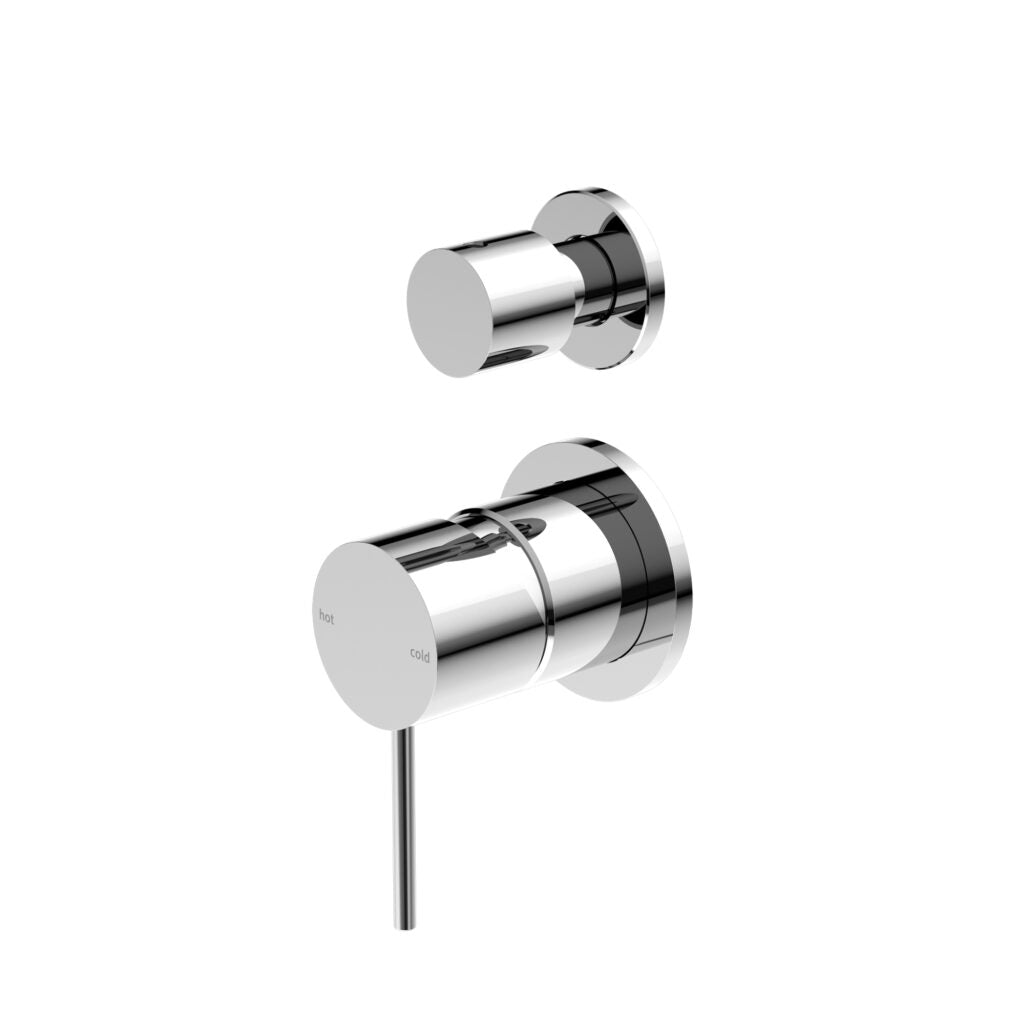 NERO MECCA SHOWER MIXER WITH DIVERTOR SEPARATE BACK PLATE CHROME