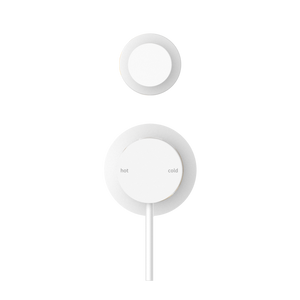NERO MECCA SHOWER MIXER WITH DIVERTER SEPARATE BACK PLATE MATTE WHITE