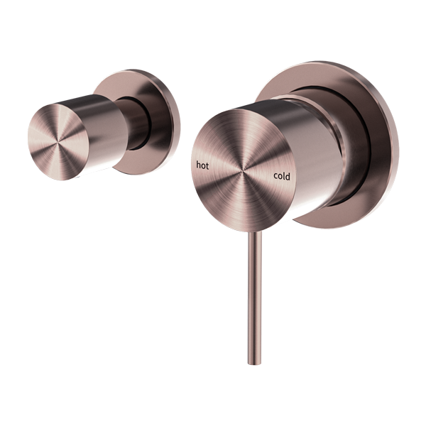 NERO MECCA SHOWER MIXER WITH HORIZONTAL 2 WAY DIVERTOR 128MM BRUSHED BRONZE