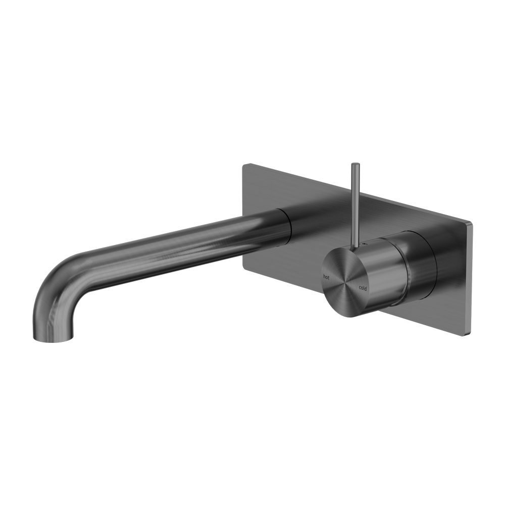 NERO MECCA WALL BASIN/BATH MIXER HANDLE UP GUN METAL (AVAILABLE IN 120MM,160MM,185MM, 230MM AND 260MM)