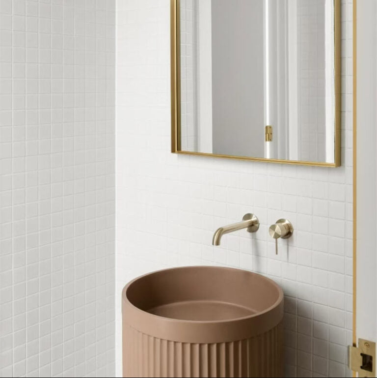 NERO MECCA WALL BASIN/BATH MIXER WITH SEPARATE BACK PLATE BRUSHED GOLD (AVAILABLE IN 120MM,160MM,185MM, 230MM AND 260MM)